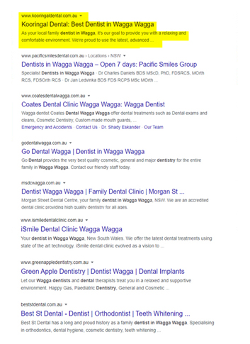 Google SEO for Dentists